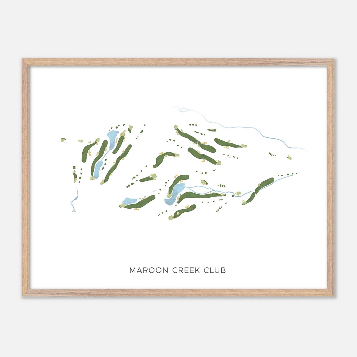 Maroon Creek Club Golf Course Modern Minimalist Map Art Poster