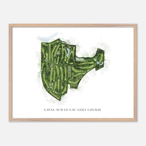 Laval-sur-le-Lac Golf Course Canada Classic Watercolor Golf Map Poster