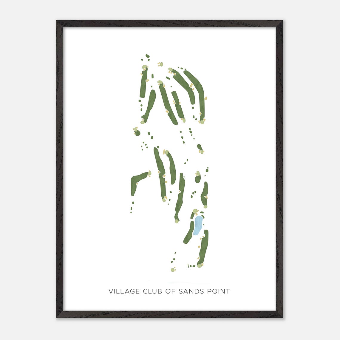 Village Club of Sands Point New York Modern Minimalist Golf Poster - Image 3