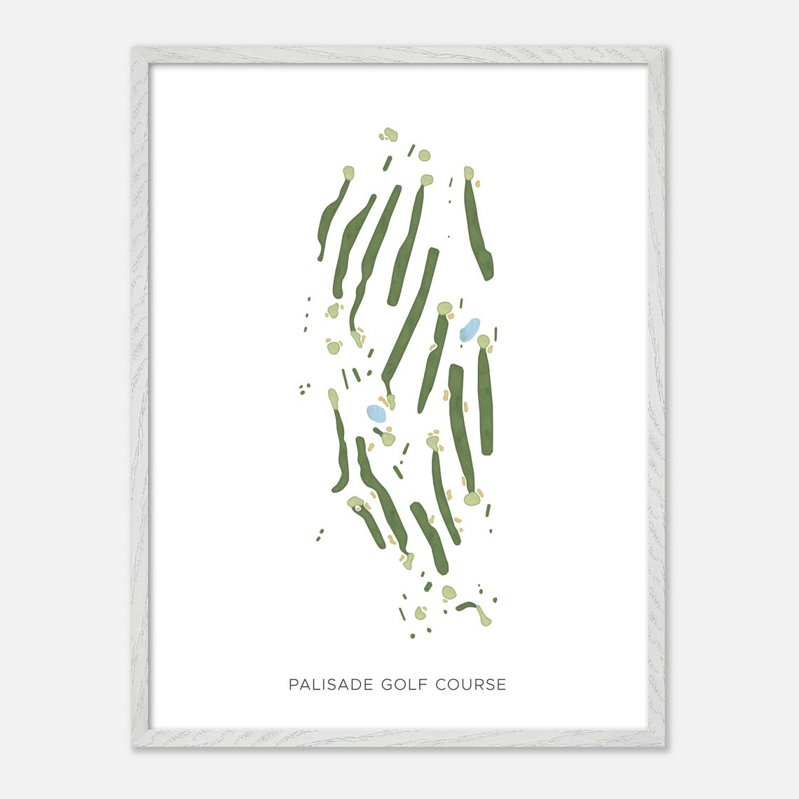Palisade Golf Course Utah Modern Minimalist Course Map Poster - Image 2