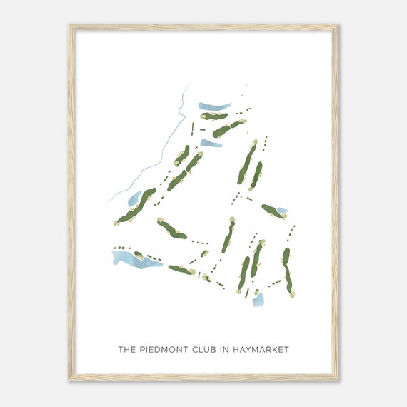The Piedmont Club In Haymarket Virginia Modern Watercolor Map Golfer Gift Golf Wall Art Golf Poster Print Course Layout