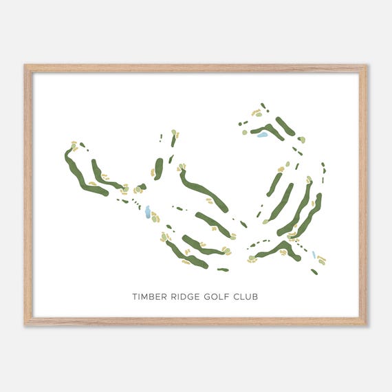 Timber Ridge Golf Club In Minocqua Wisconsin Modern Watercolor Map Golfer Gift Golf Wall Art Golf Poster Print Course Layout