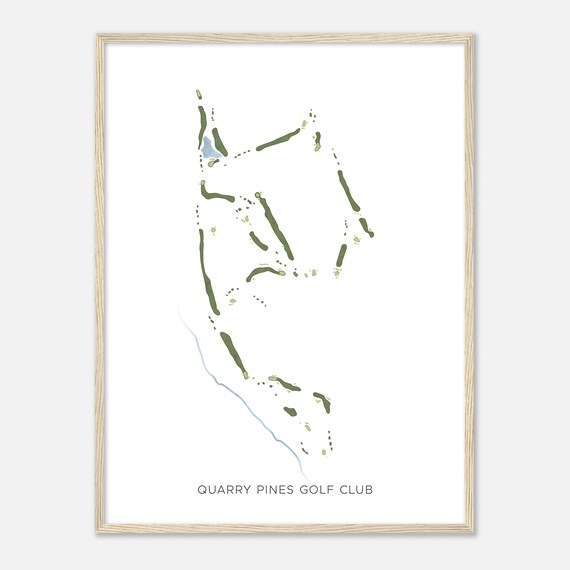 Quarry Pines Golf Club Arizona Modern Watercolor Map Golfer Gift Golf Wall Art Golf Poster Print Course Layout