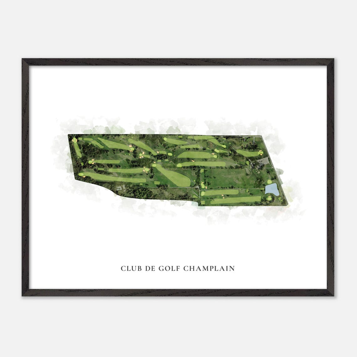 Club de Golf Champlain Gatineau Classic Watercolor Map Poster - Image 4