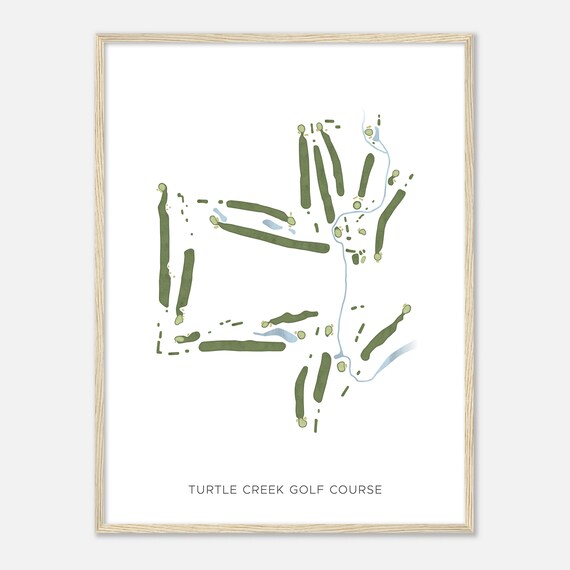 Turtle Creek Golf Course Ohio Modern Watercolor Map Golfer Gift Golf Wall Art Golf Poster Print Course Layout
