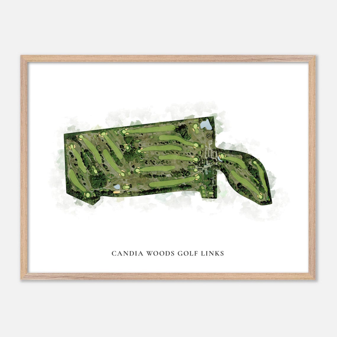 Candia Woods Golf Links Candia New Hampshire Classic Map Poster
