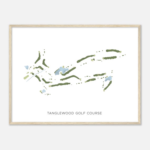 Tanglewood Golf Course Missouri Modern Watercolor Map Golfer Gift Golf Wall Art Golf Poster Print Course Layout