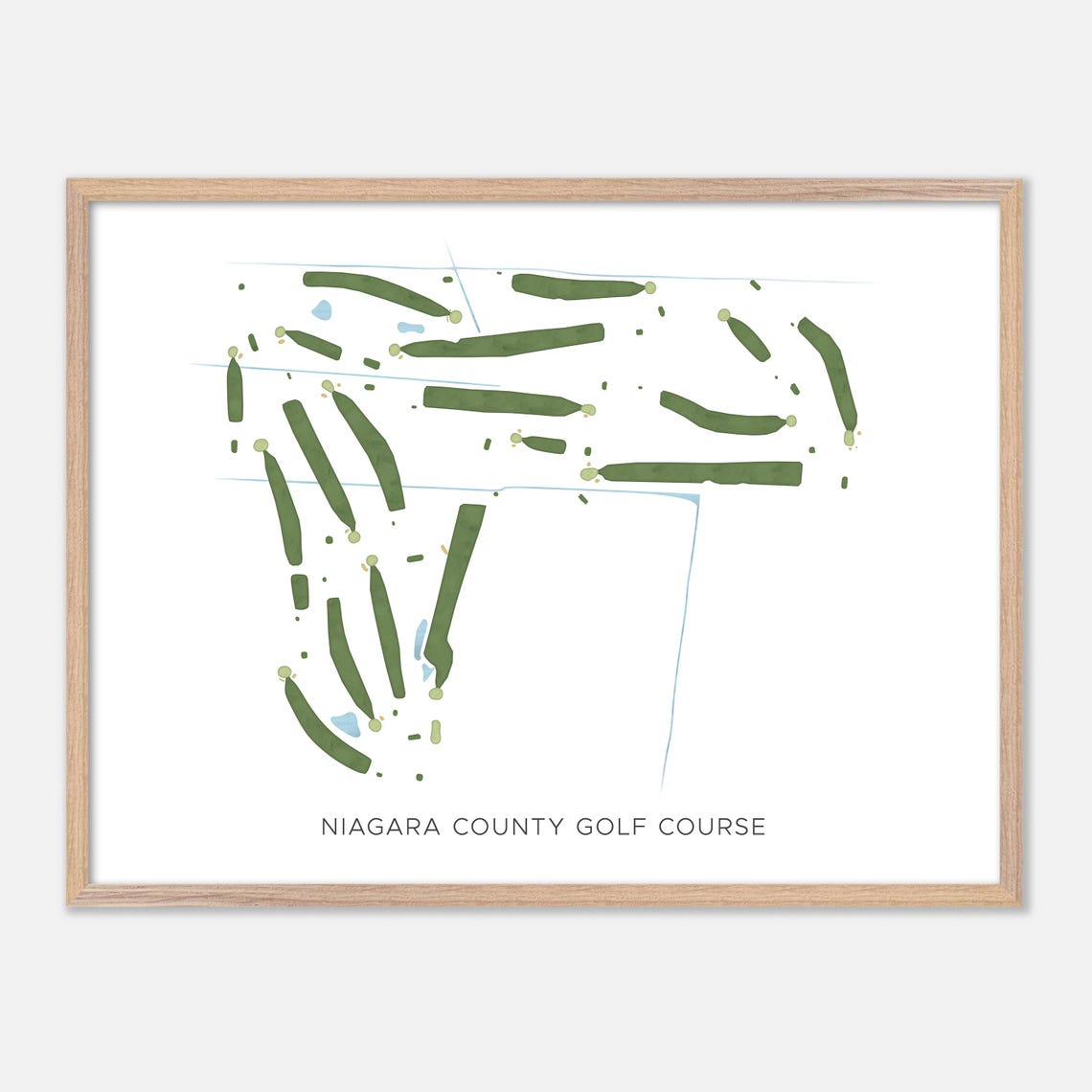 Niagara County Golf Course New York Modern Minimalist Golf Poster