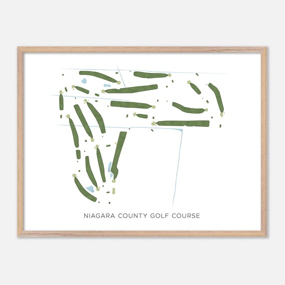 Niagara County Golf Course New York Modern Minimalist Golf Poster