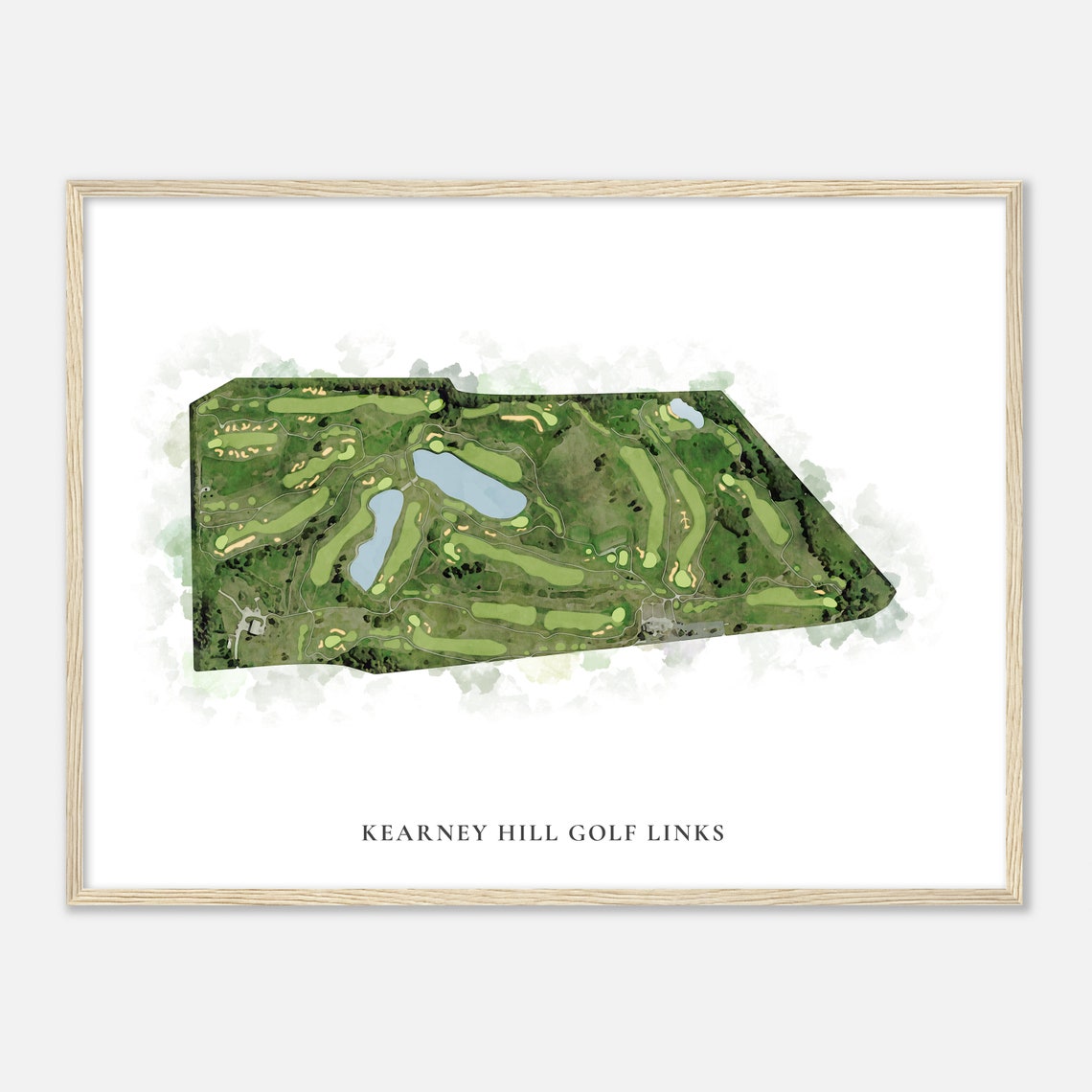 Kearney Hill Golf Links Kentucky Classic Watercolor Golf Map Poster