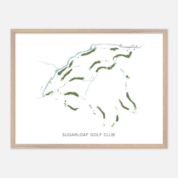 Sugarloaf Golf Club In Carrabassett Valley Maine Modern Watercolor Map Golfer Gift Golf Wall Art Golf Poster Print Course Layout