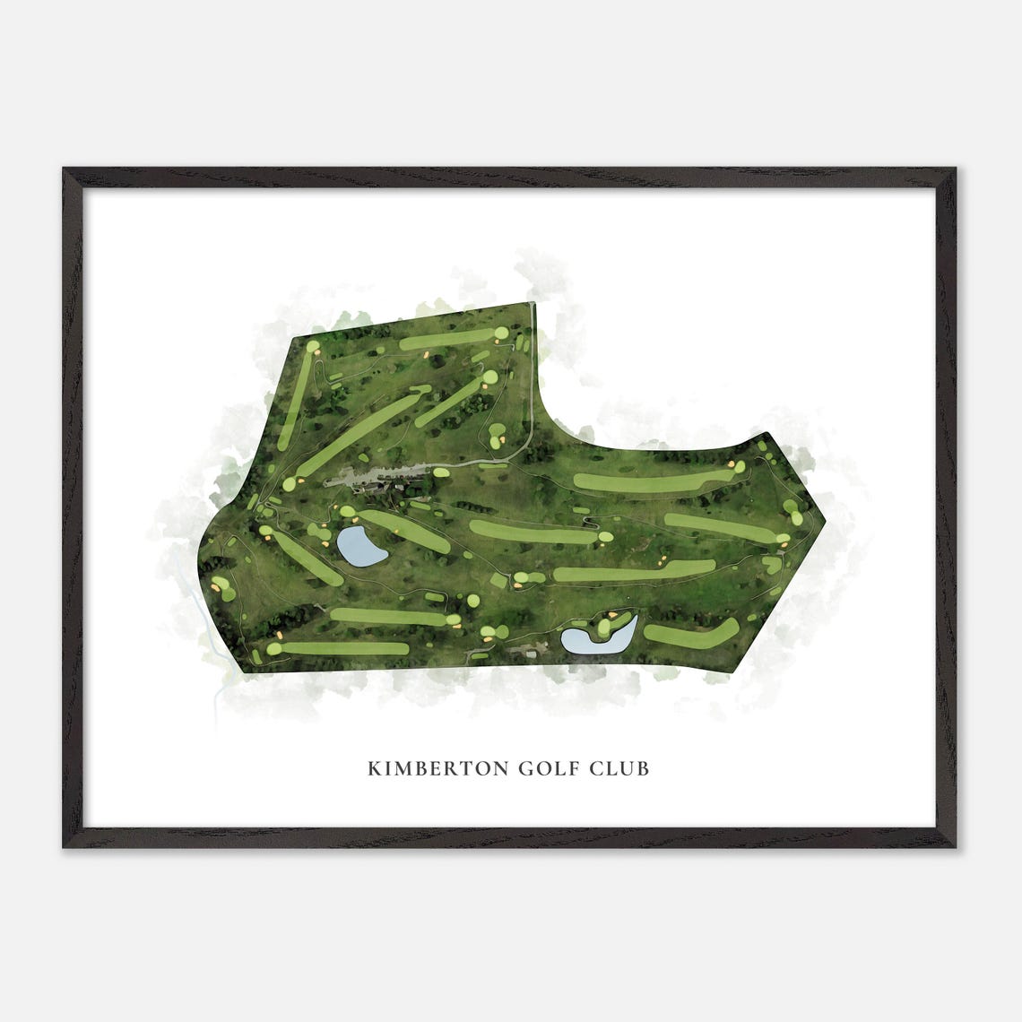 Kimberton Golf Club Classic Watercolor Course Map Art Poster - Image 5