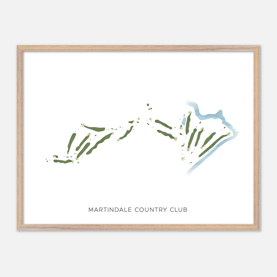 Martindale Country Club Auburn Maine Modern Watercolor Poster