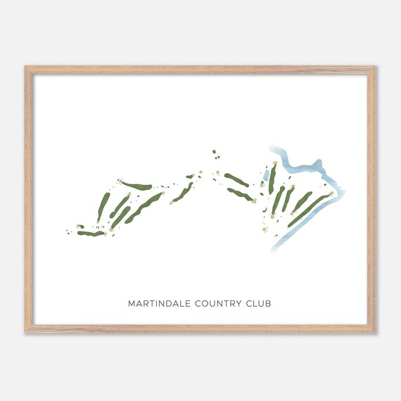 Martindale Country Club Auburn Maine Modern Watercolor Poster