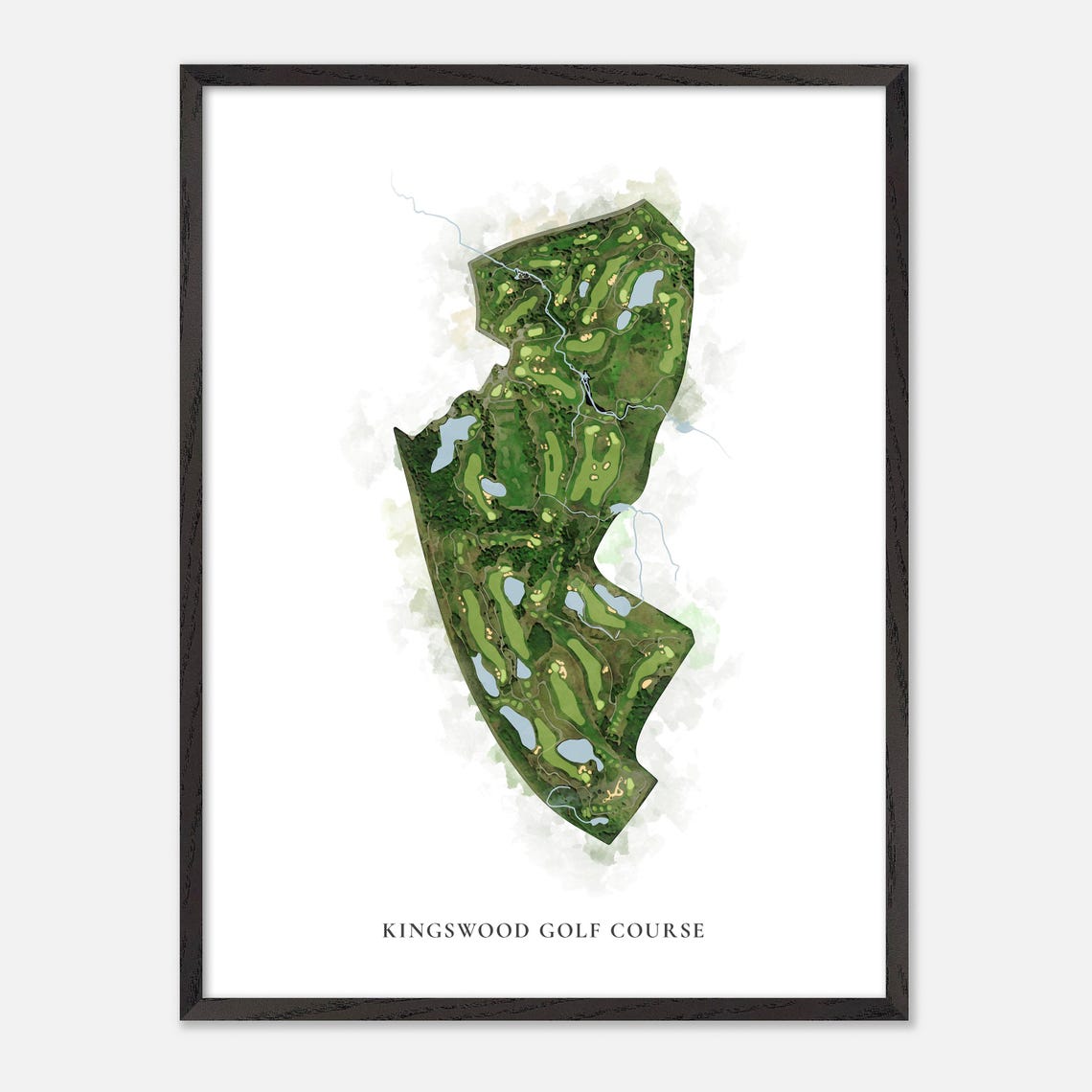 Kingswood Golf Course Canada Classic Watercolor Map Art Poster - Image 2