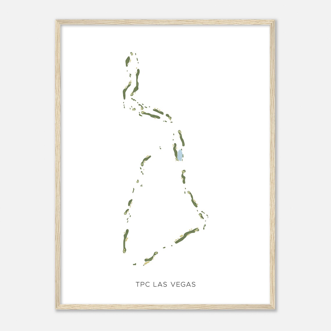Tpc Las Vegas Nevada Modern Watercolor Map Golfer Gift Golf Wall Art Golf Poster Print Course Layout
