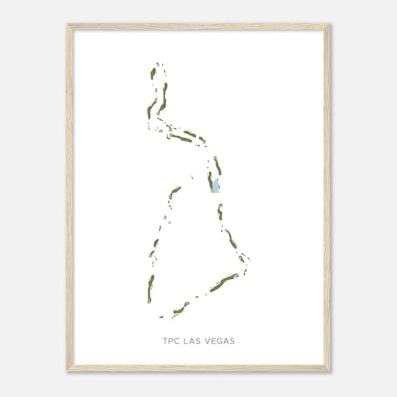 Tpc Las Vegas Nevada Modern Watercolor Map Golfer Gift Golf Wall Art Golf Poster Print Course Layout