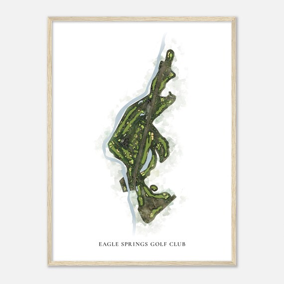 Eagle Springs Golf Club Colorado Classic Watercolor Map Golfer Gift Golf Wall Art Golf Poster Print Course Layout