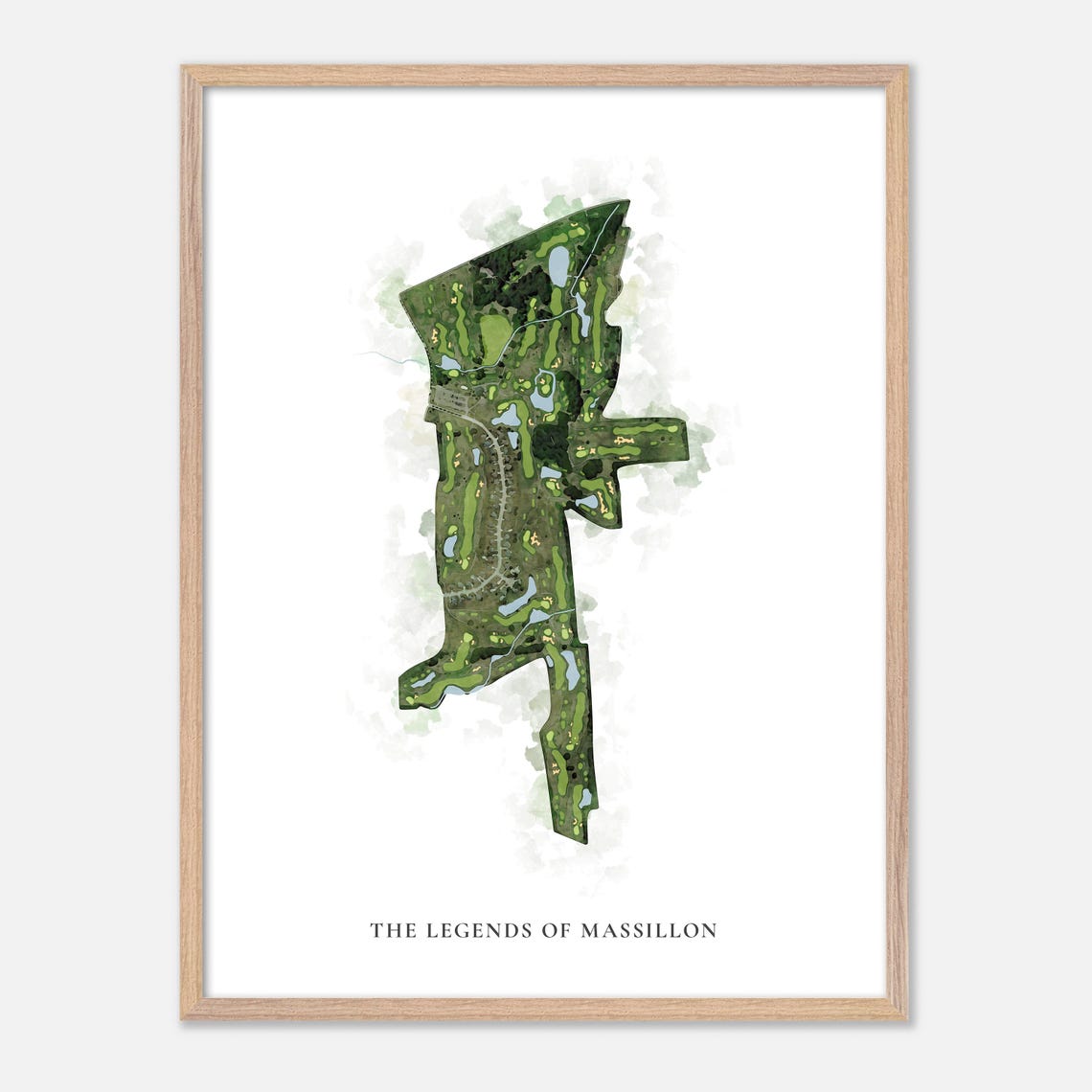 The Legends of Massillon Golf Course Classic Watercolor Map Poster - Image 2