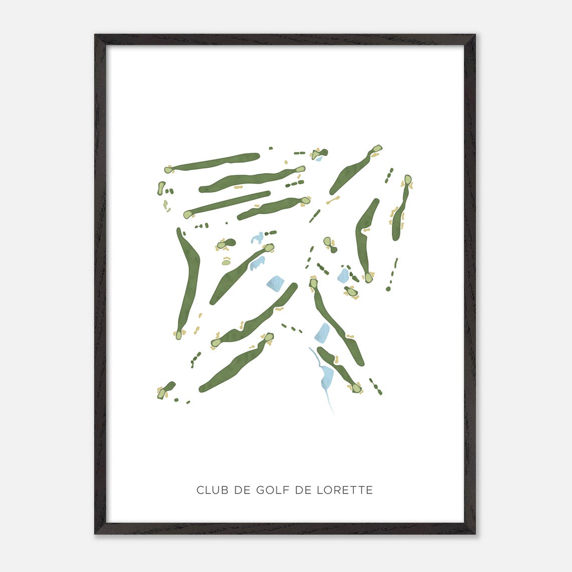 Club De Golf De Lorette Canada Modern Watercolor Course Map Poster - Image 2