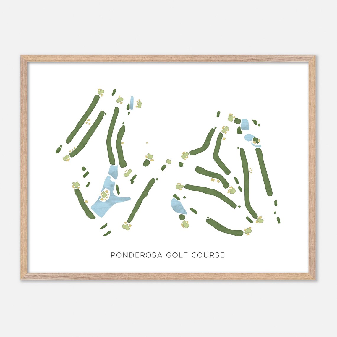 Ponderosa Golf Course Pennsylvania Modern Minimalist Golf Poster