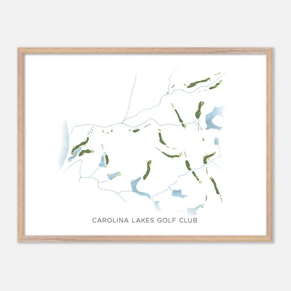 Carolina Lakes Golf Club In Indian Land South Carolina Modern Watercolor Map Golfer Gift Golf Wall Art Golf Poster Print