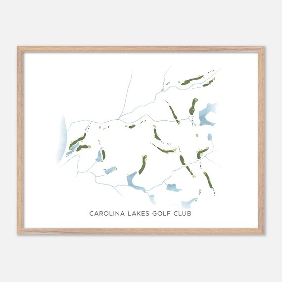 Carolina Lakes Golf Club Minimalist Map Art Golfer Gift Poster