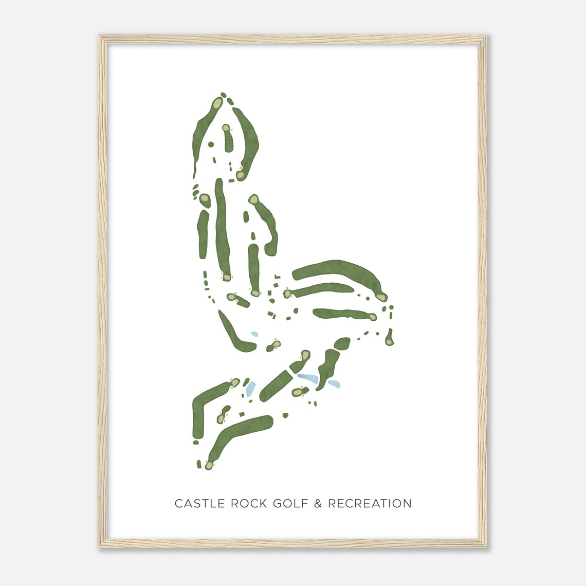 Castle Rock Golf And Recreation Virginia Modern Watercolor Map Poster - Image 2