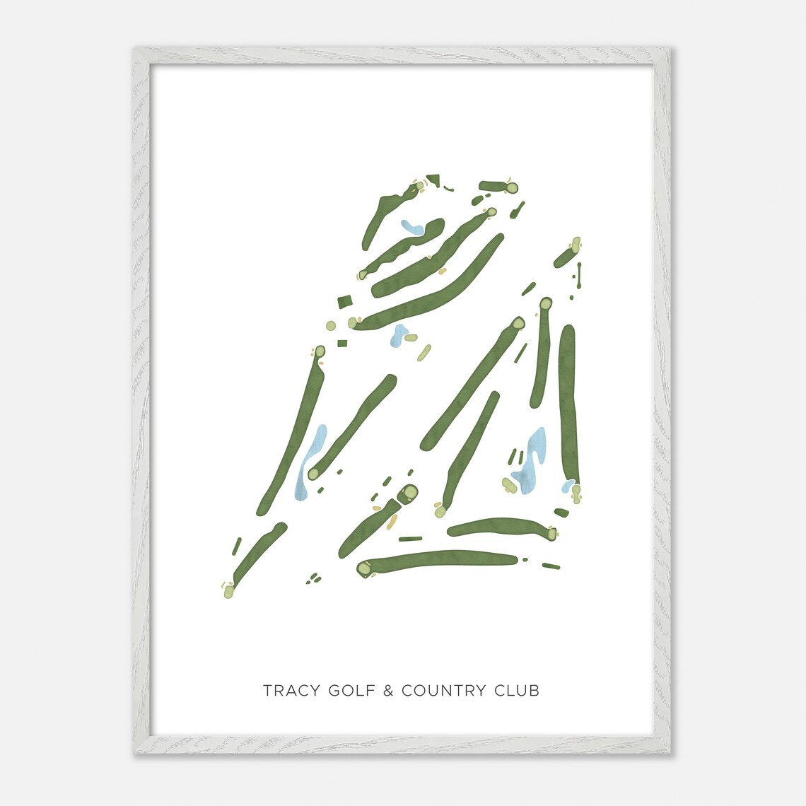 Tracy Golf & Country Club California Modern Minimalist Golf Poster - Image 2