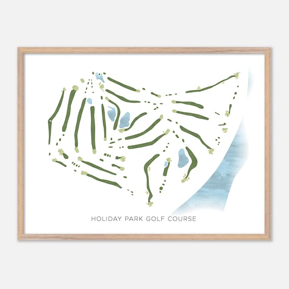 Holiday Park Golf Course Saskatchewan Modern Minimalist Map Poster