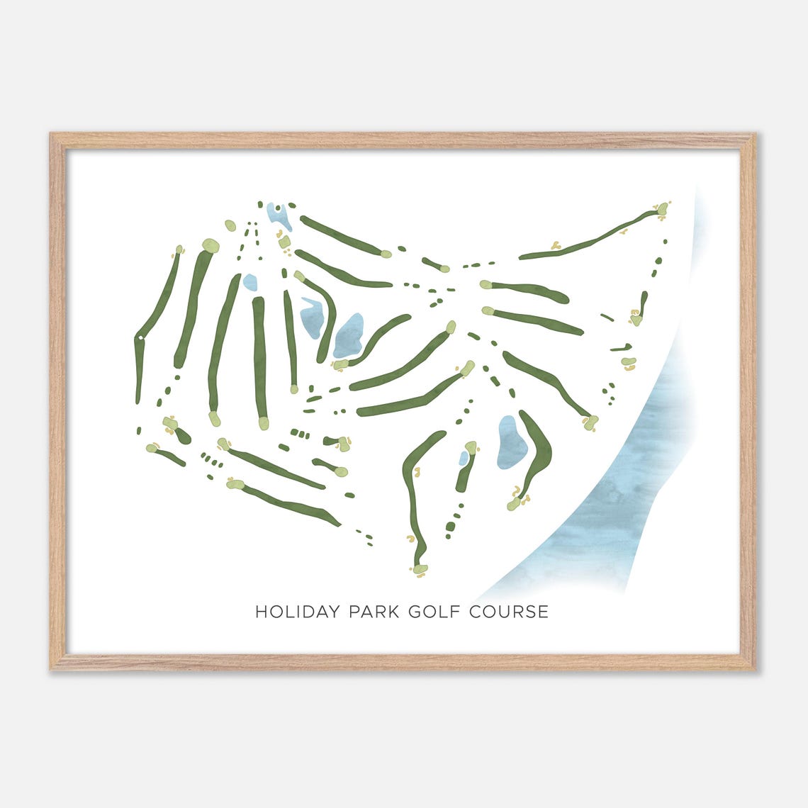 Holiday Park Golf Course Saskatchewan Modern Minimalist Map Poster