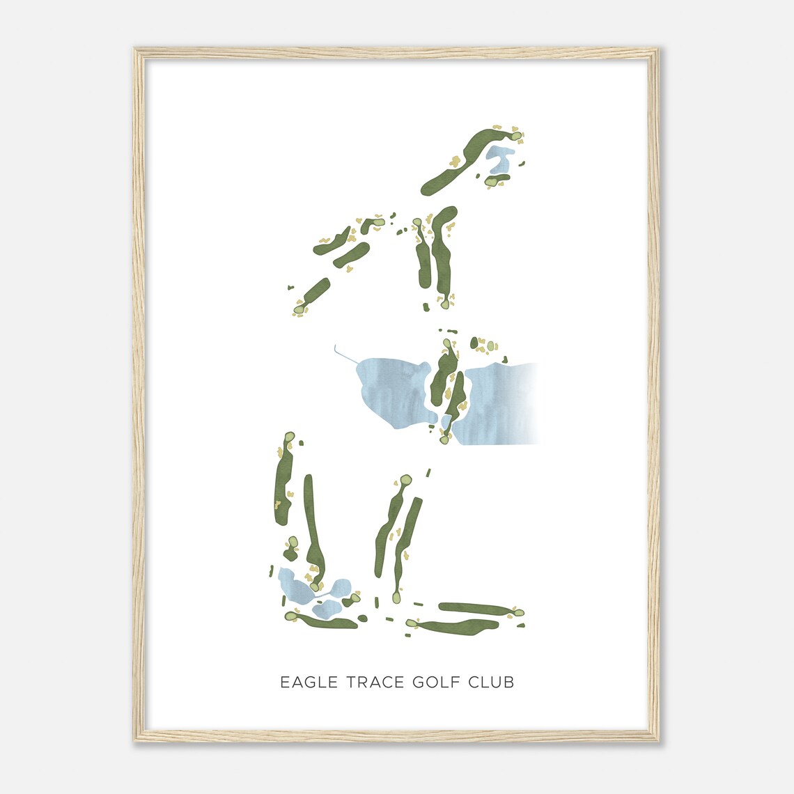 Eagle Trace Golf Club Colorado Modern Watercolor Map Golfer Gift Golf Wall Art Golf Poster Print Course Layout