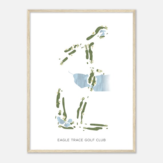 Eagle Trace Golf Club Colorado Modern Watercolor Map Golfer Gift Golf Wall Art Golf Poster Print Course Layout