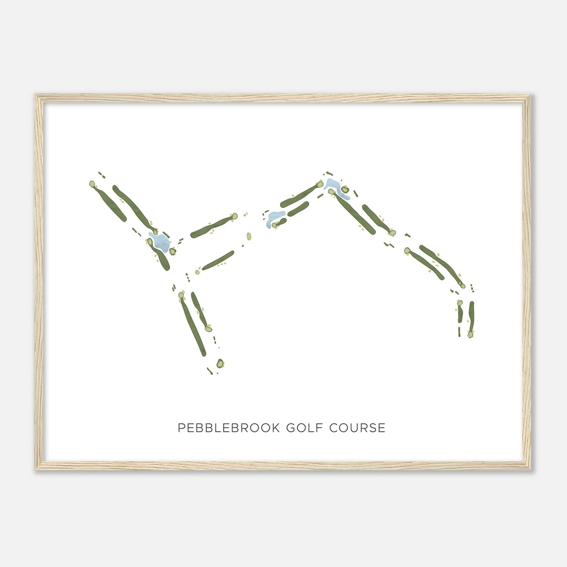 Pebblebrook Golf Course Arizona Modern Watercolor Map Golfer Gift Golf Wall Art Golf Poster Print Course Layout