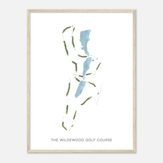 The Wildewood Golf Course South Carolina Modern Watercolor Map Golfer Gift Golf Wall Art Golf Poster Print Course Layout