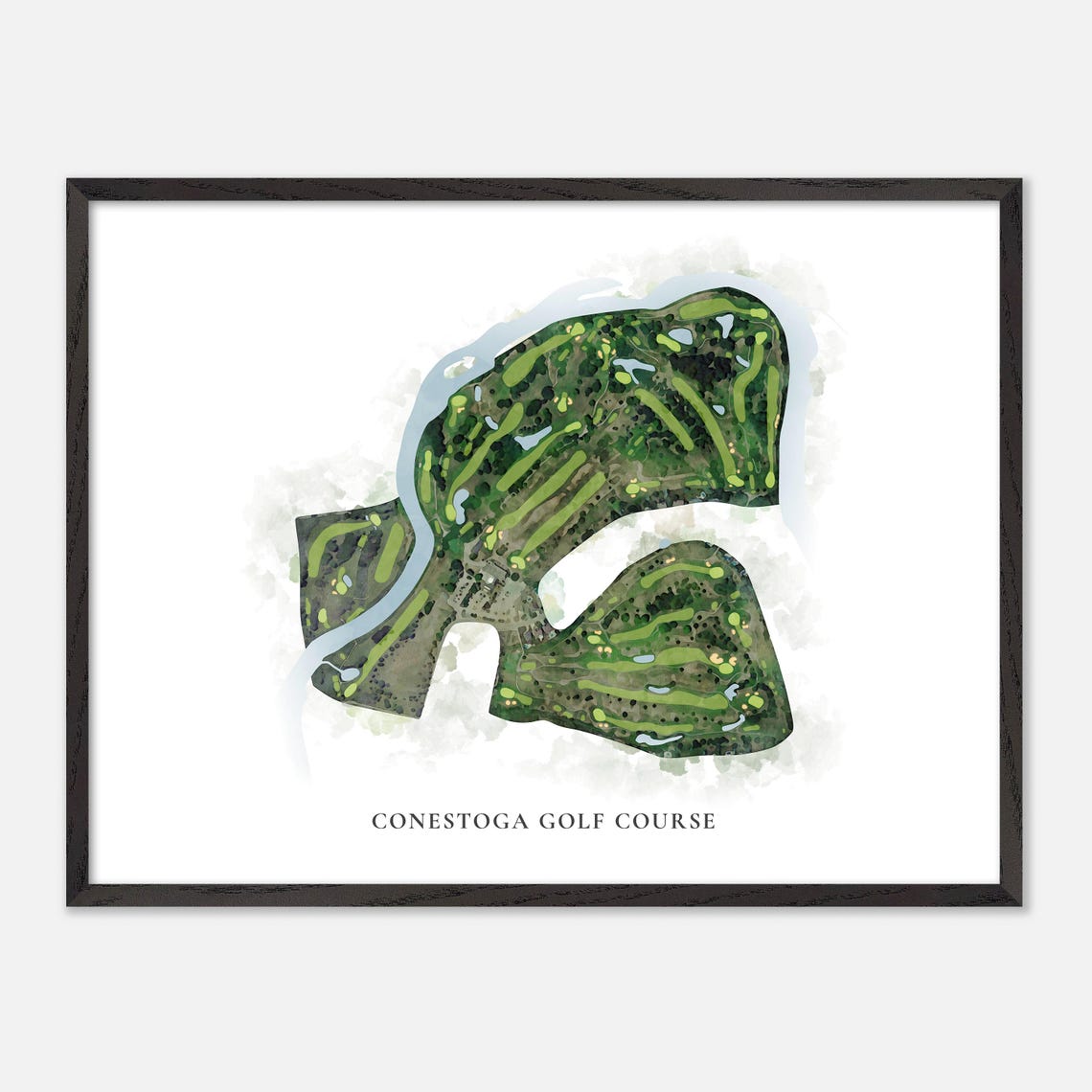 Conestoga Golf Course Canada Classic Watercolor Golf Map Poster - Image 4