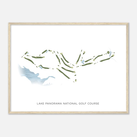 Lake Panorama National Golf Course Iowa Modern Watercolor Map Golfer Gift Golf Wall Art Golf Poster Print Course Layout