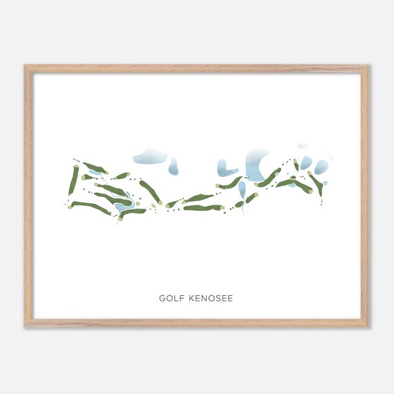 Golf Kenosee In Canada Modern Watercolor Map Golfer Gift Golf Wall Art Golf Poster Print Course Layout
