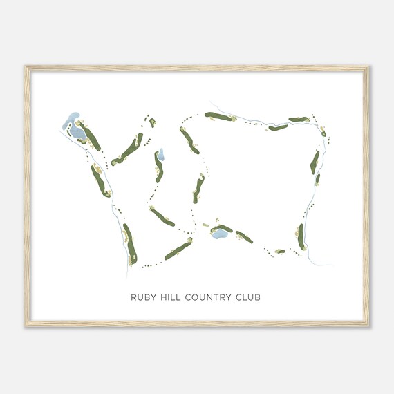 Ruby Hill Country Club California Modern Watercolor Map Golfer Gift Golf Wall Art Golf Poster Print Course Layout