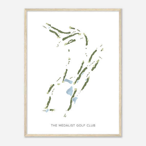 The Medalist Golf Club Michigan Modern Watercolor Map Golfer Gift Golf Wall Art Golf Poster Print Course Layout