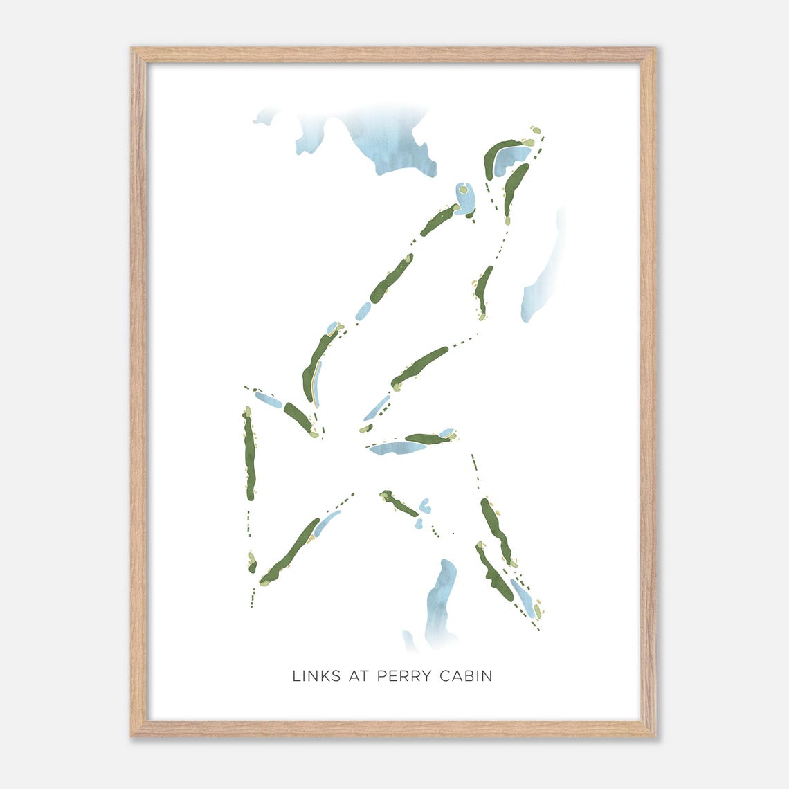 Links At Perry Cabin Modern Minimalist Golf Course Map Poster - Image 6