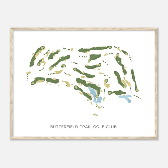 Butterfield Trail Golf Club Texas Modern Watercolor Map Golfer Gift Golf Wall Art Golf Poster Print Course Layout