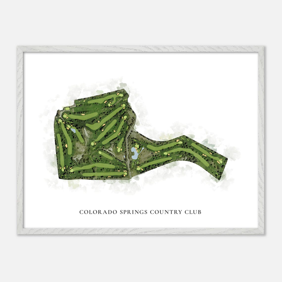 Colorado Springs Country Club Colorado Classic Golf Map Wall Art - Image 4