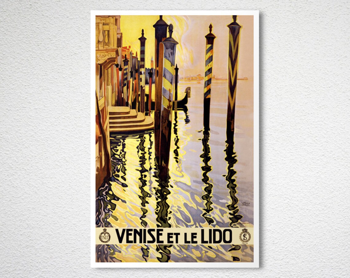 Venise Et Le Lido Vintage Travel Poster, Italy - Image 2