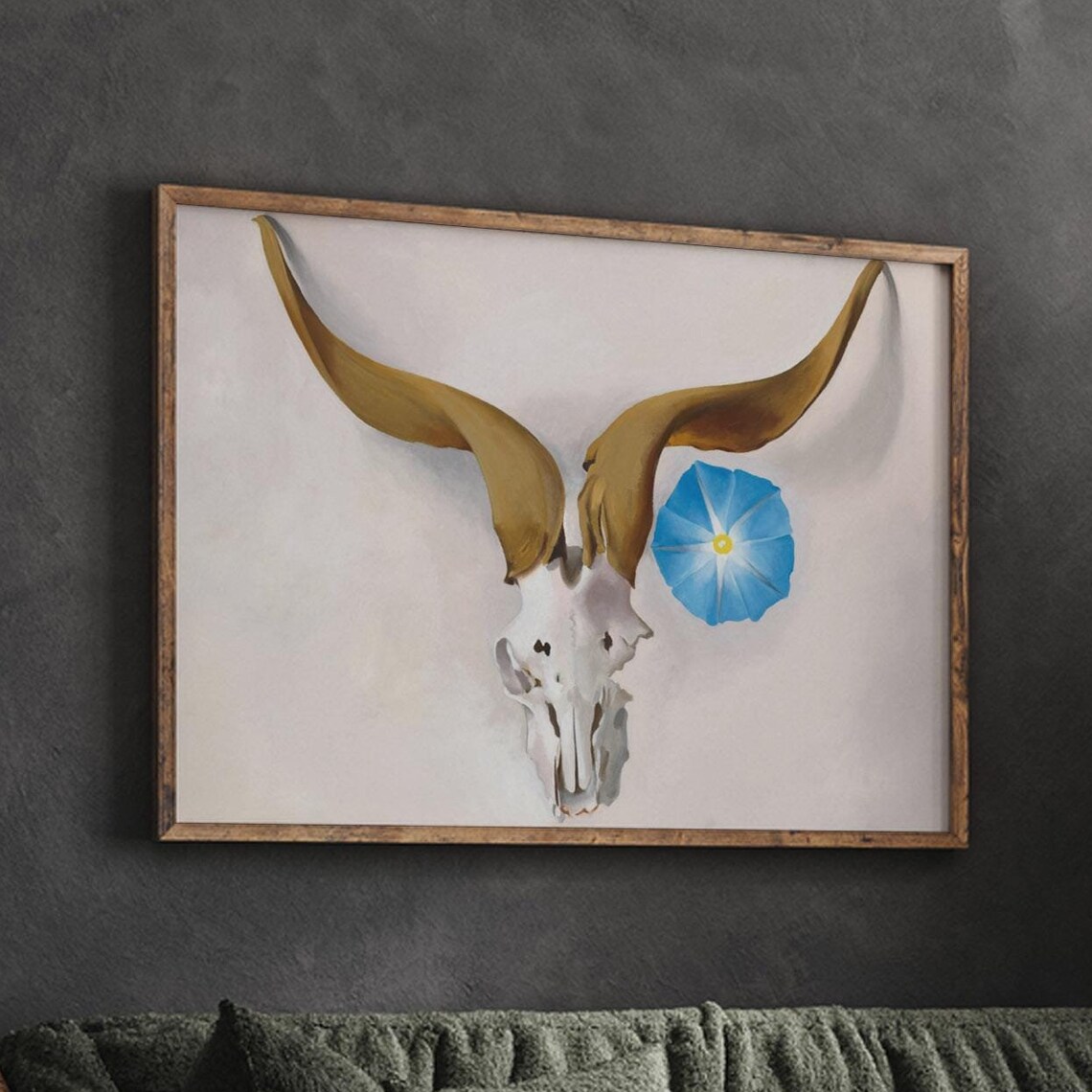 Rams Blue Morning Glory Art Print, Georgia Okeeffe