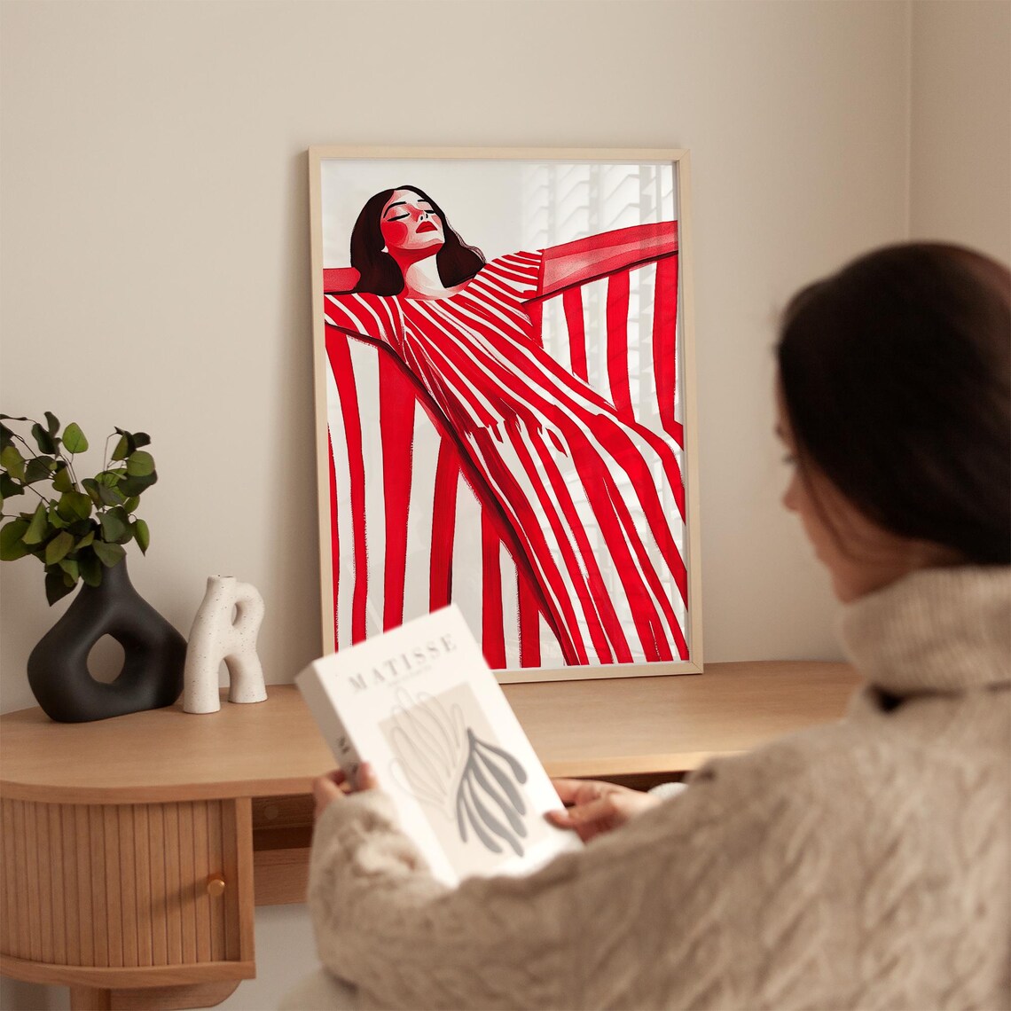 Abstract Woman, Bold Minimalist Poster Print - Image 3