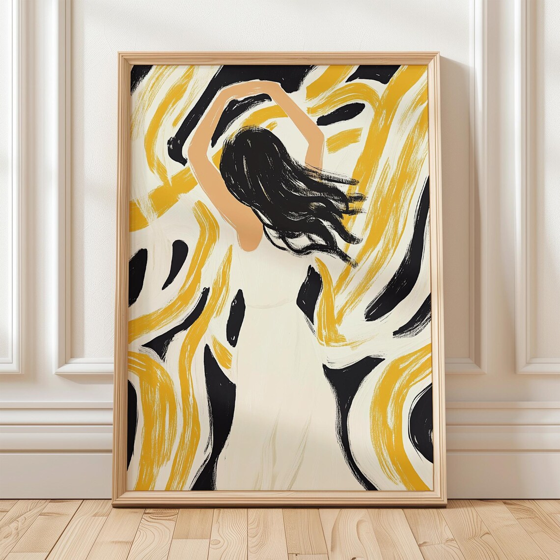 Dancing Woman Abstract Female Figure Art Print
