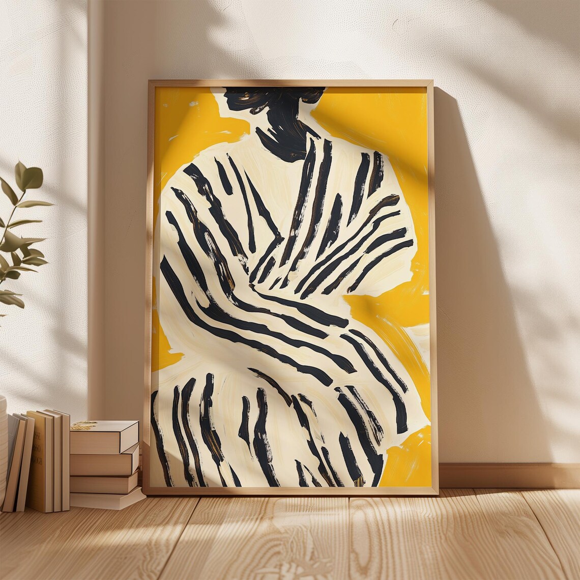 Abstract Woman Art Print, Minimalist Female Portrait