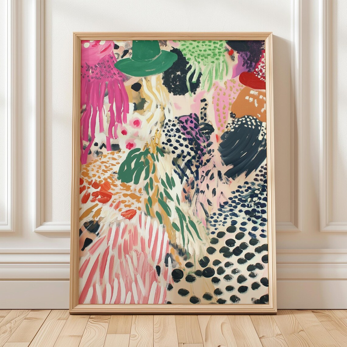 Colorful Abstract Boho Pattern Art Print