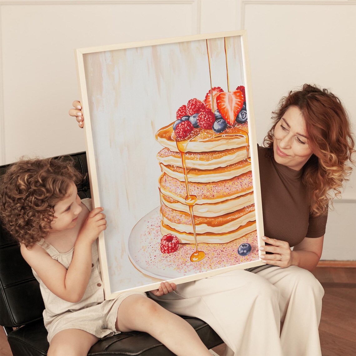 Berry Pancake Art Print, Colorful Foodie Decor - Image 2